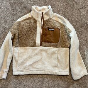 Columbia Fleece Pullover - Beige and Cream